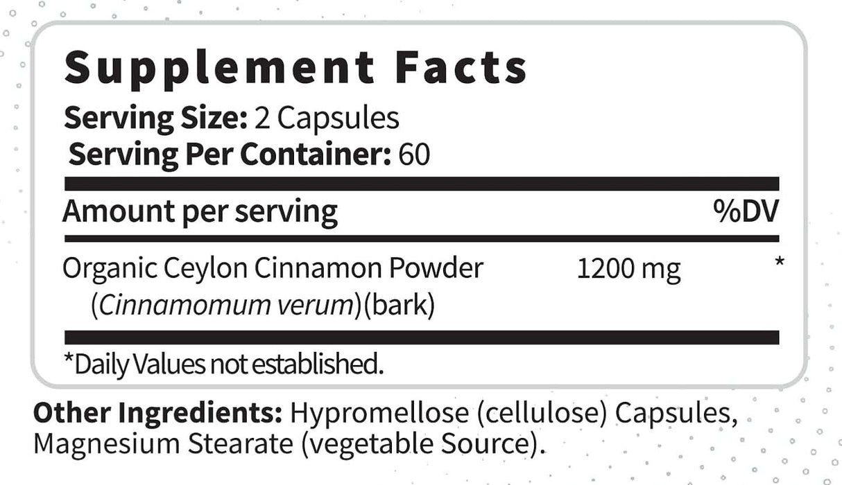 Cinnamon 1200MG, 120 Caps