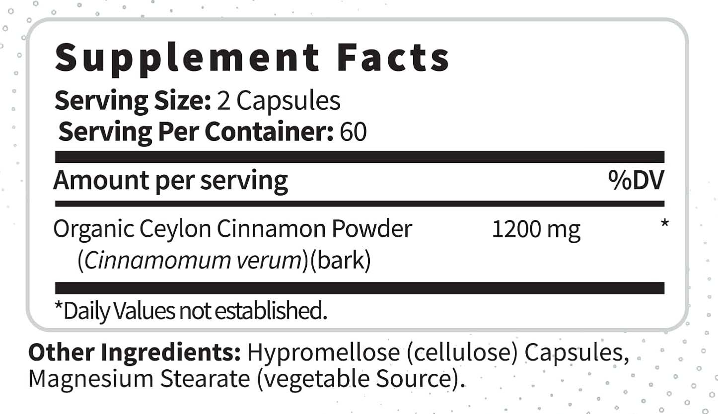 Cinnamon 1200MG, 120 Caps