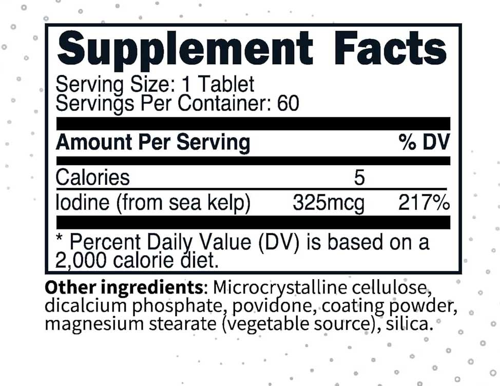 Kelp 325 MCG 60 Tablets