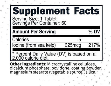 Kelp 325 MCG 60 Tablets