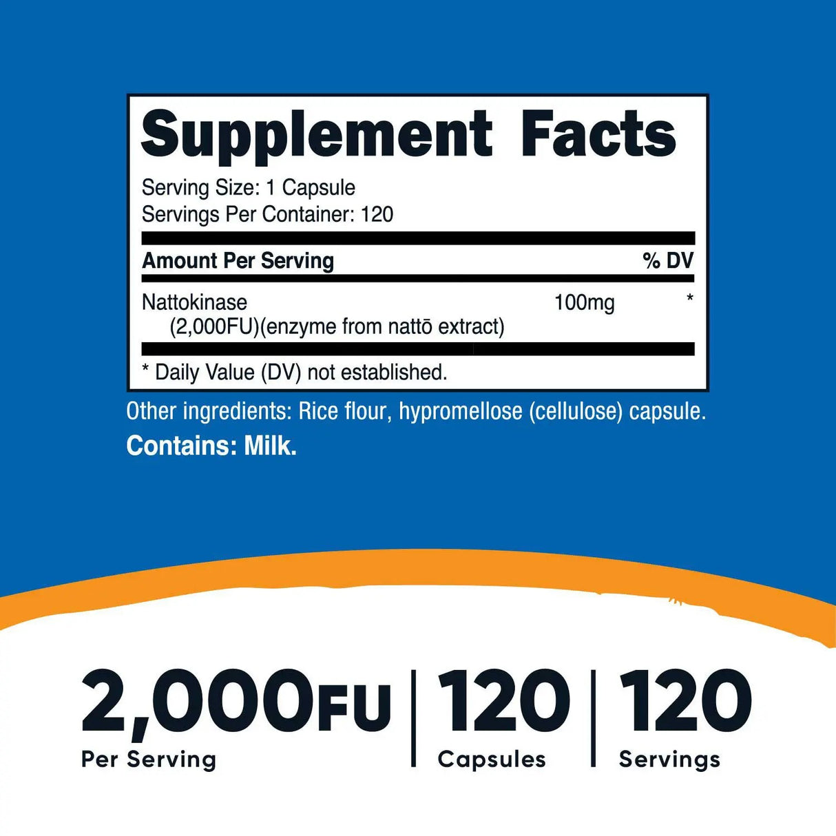 Nattokinase 2,000 FU (100 MG) - 120 Capsules