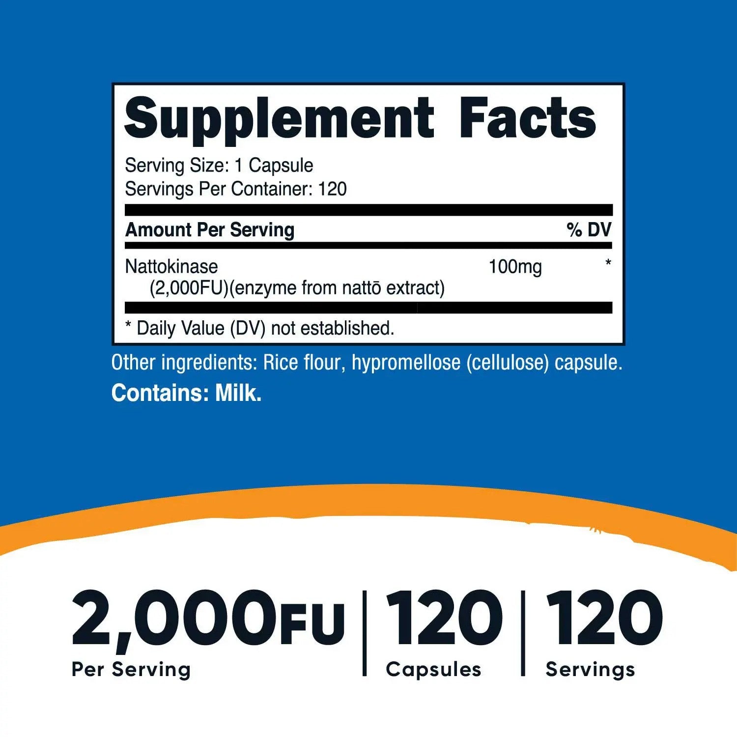 Nattokinase 2,000 FU (100 MG) - 120 Capsules