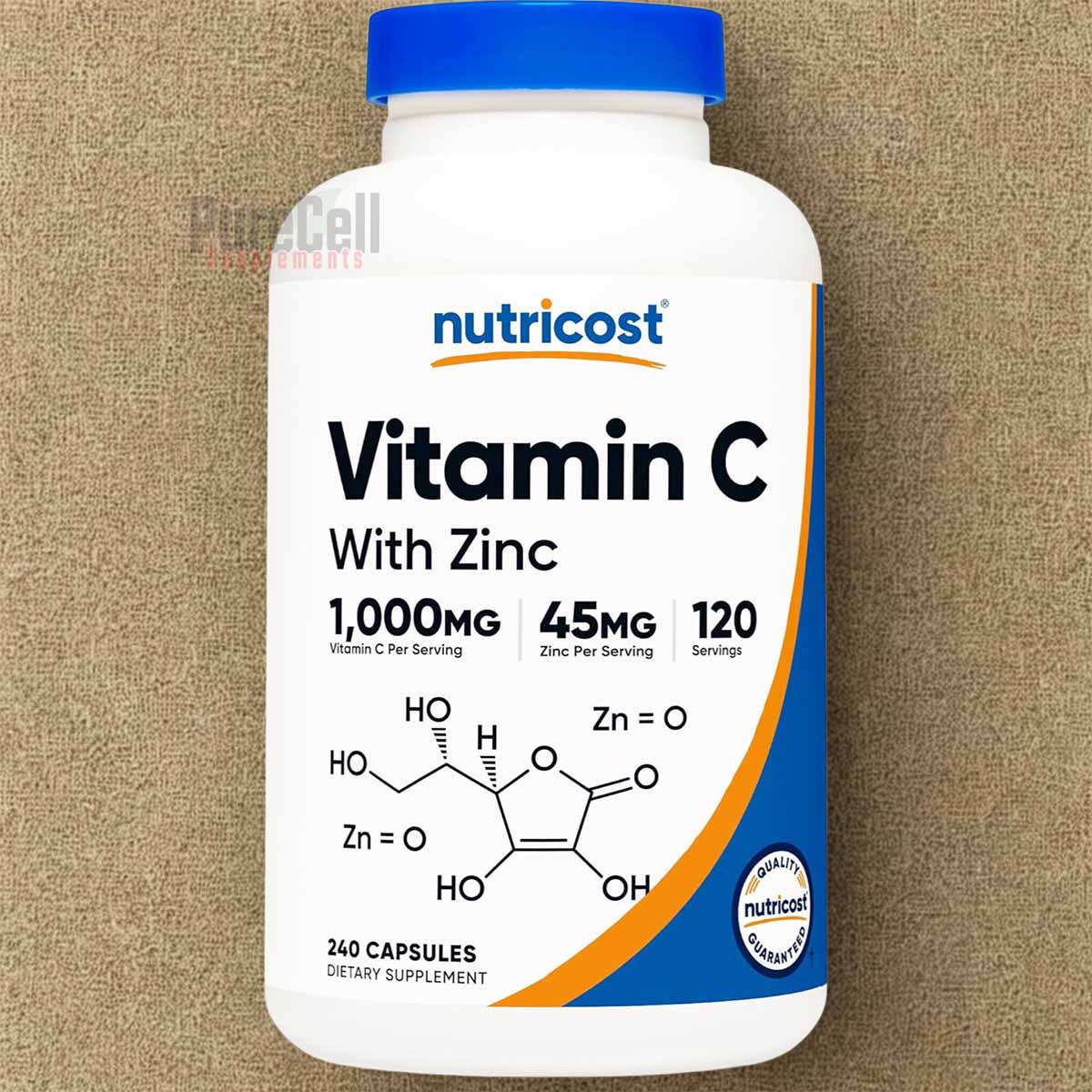 Vitamin C with Zinc Capsules, 120 Servings