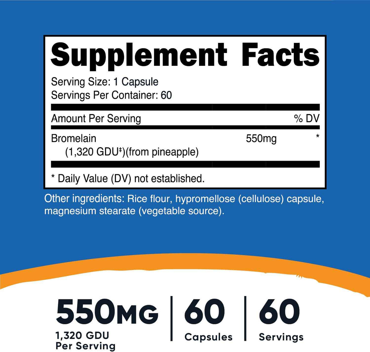 Bromelain 550mg 60 Capsules