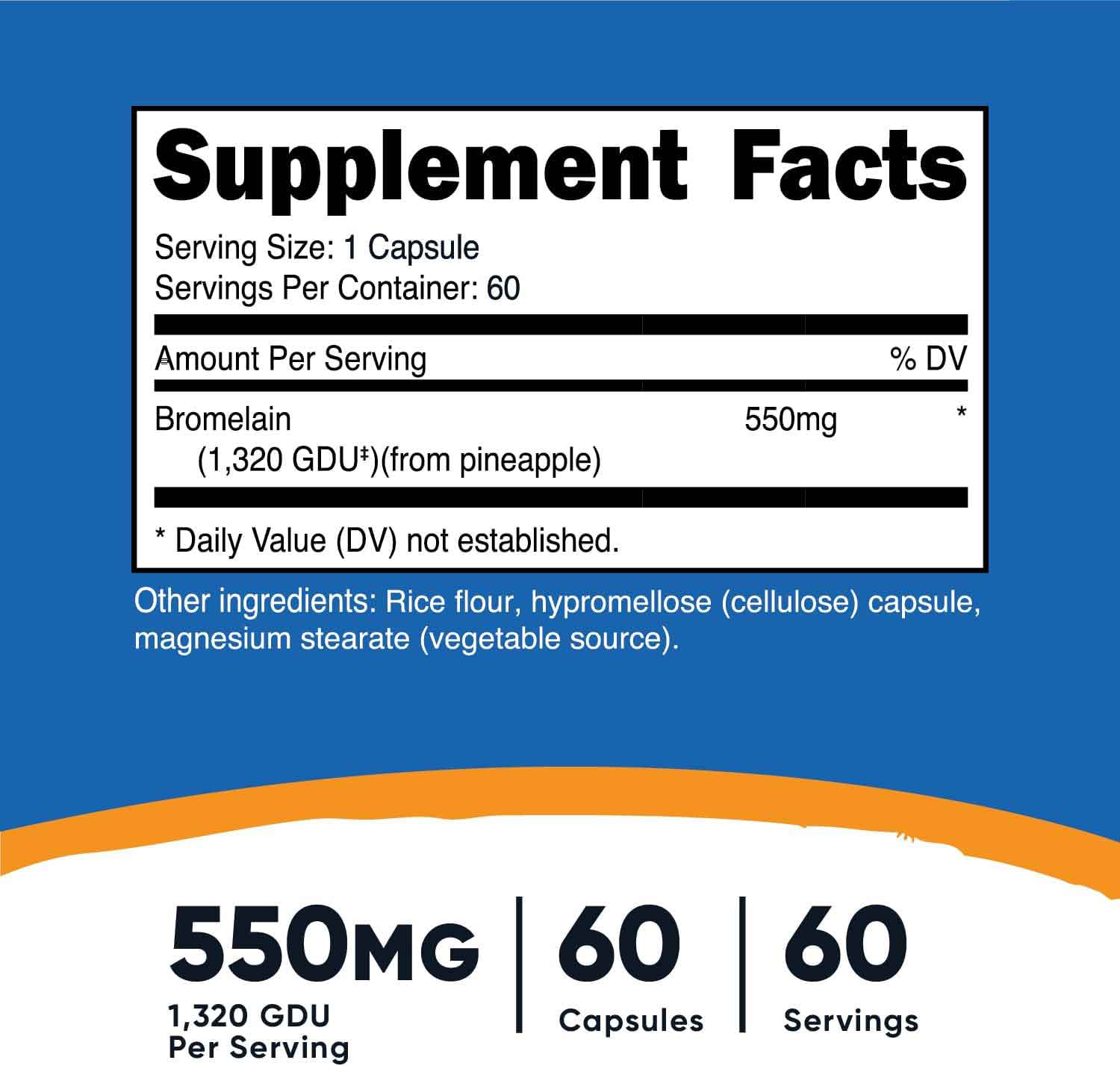 Bromelain 550mg 60 Capsules