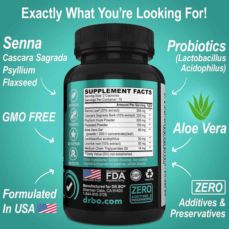Dr. Bo Colon Detox, 30 Capsules - Supplement Facts