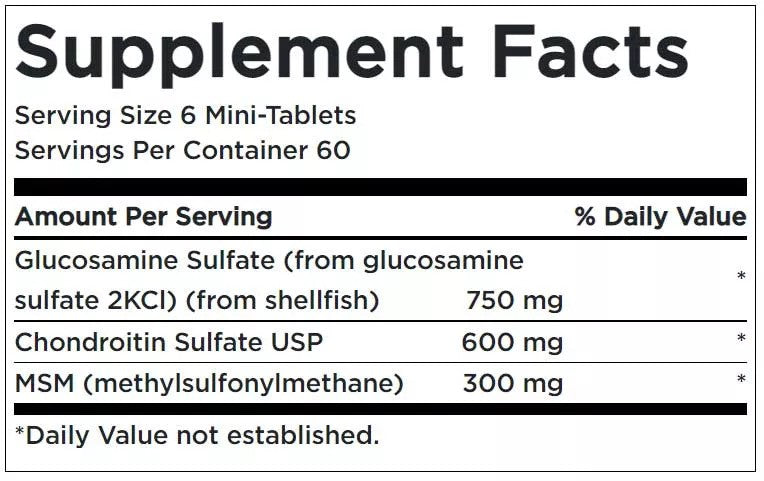 Glucosamine, Chondroitin & MSM