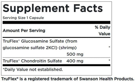 Glucosamine & Chondroitin Supplement Facts