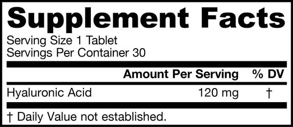 Hyaluronic Acid Supplement Facts