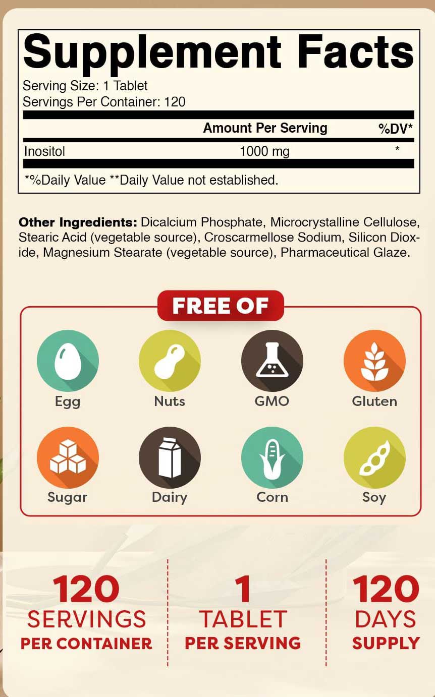 Inositol 1000mg Supplement Facts