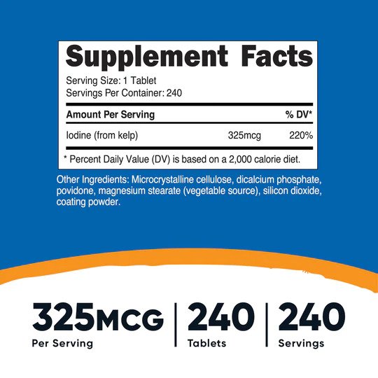 Kelp Tablets (325 MCG Iodine) (240 Tablets)