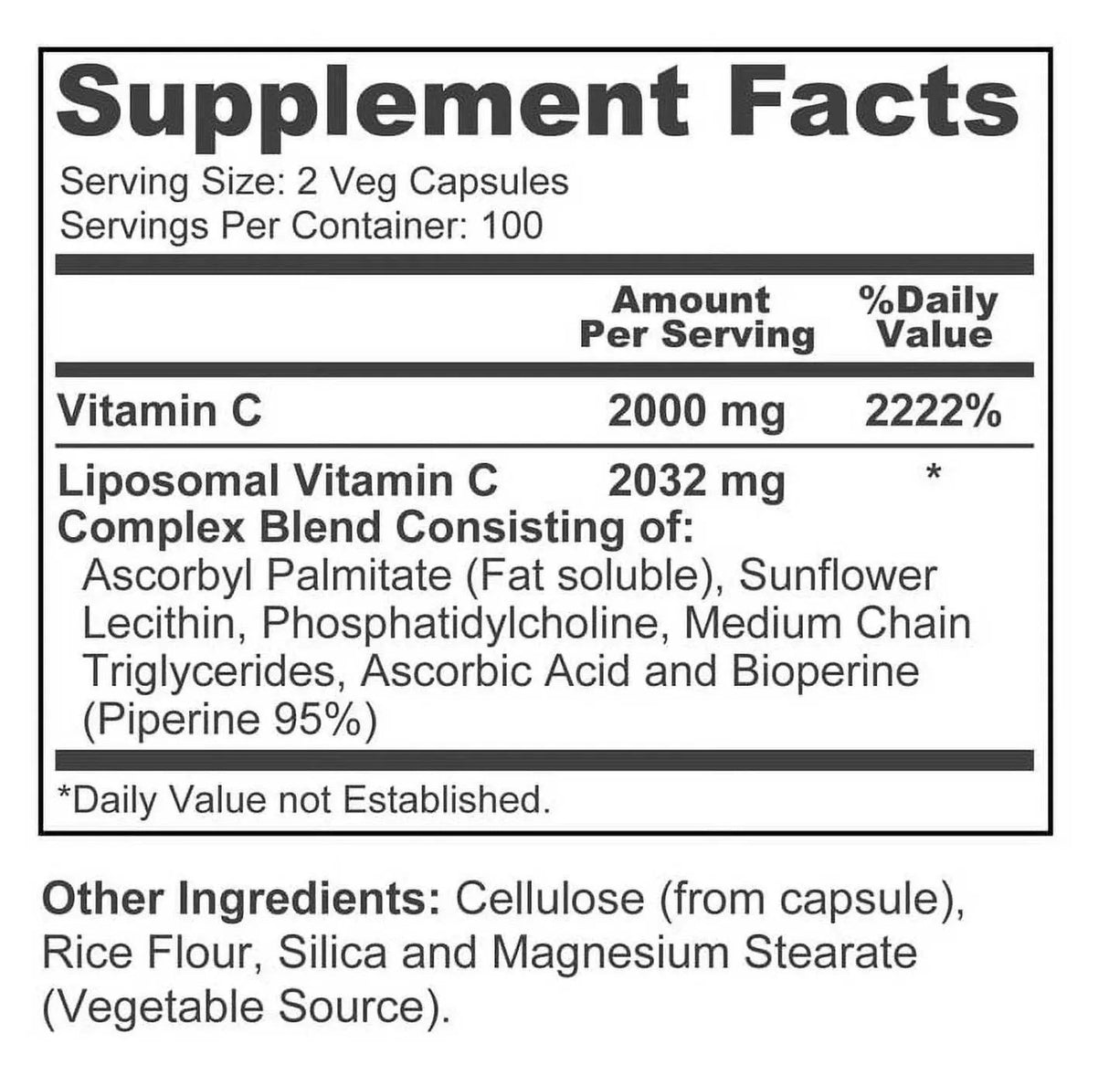 Liposomal Vitamin C - 2032 Mg