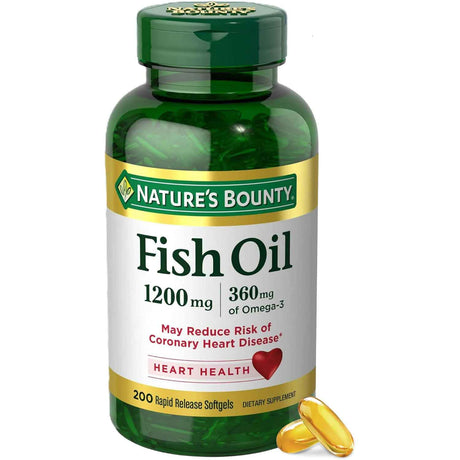 Omega-3 Fish Oil 1200mg, 200 Softgels