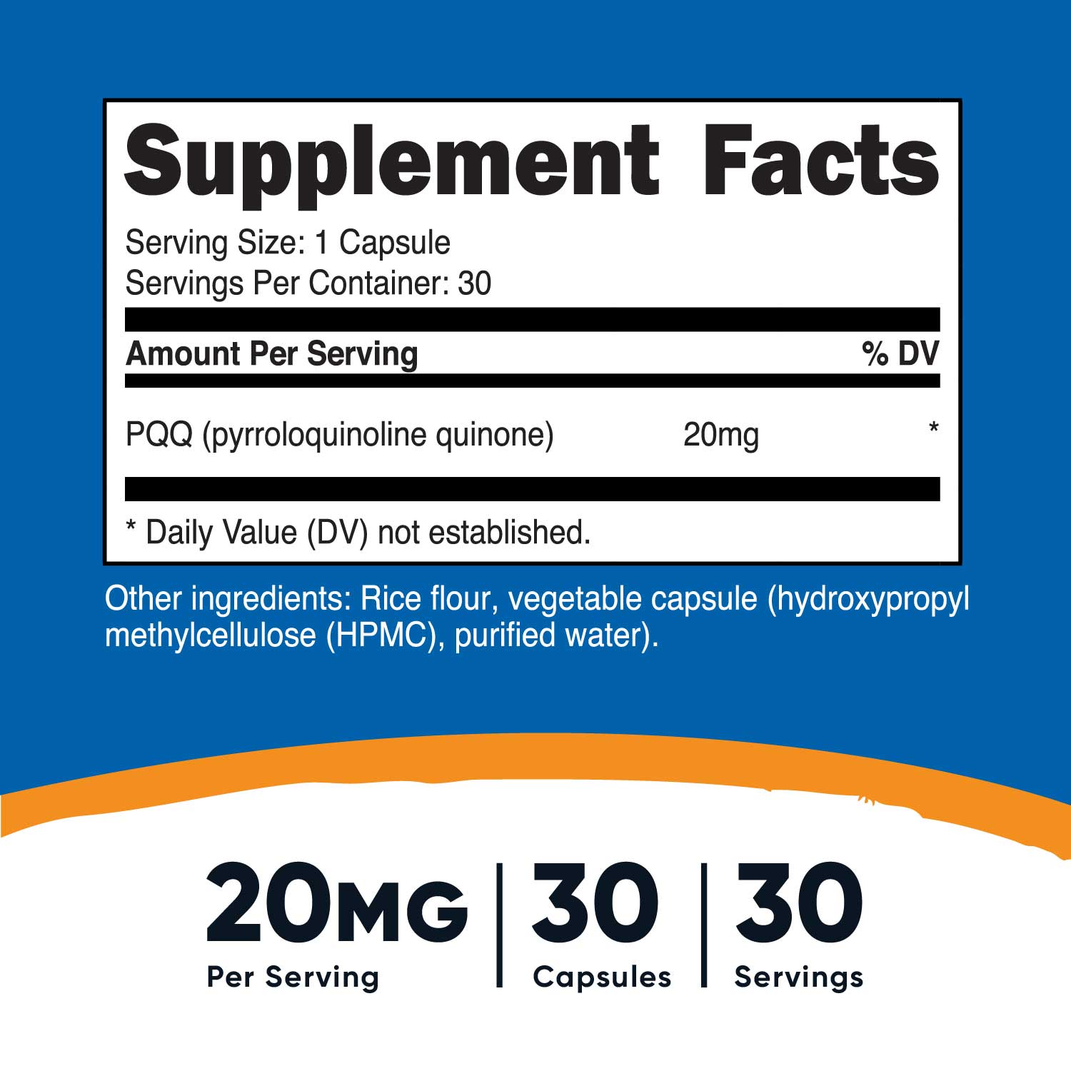 PQQ 20 MG Supplement
