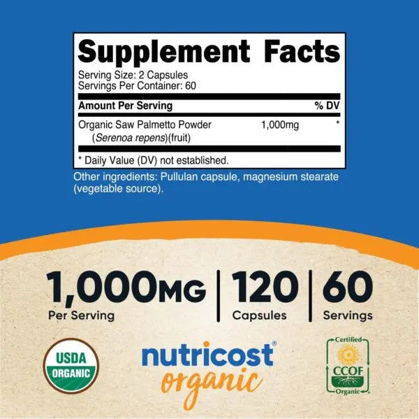 Saw Palmetto 1000mg 60 Servings