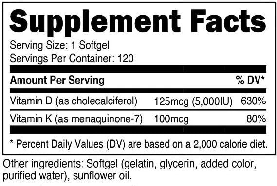 Vitamin D3 Supplement With K2