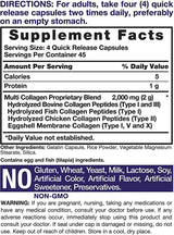 Hydrolyzed Multi-Collagen Supplement Facts