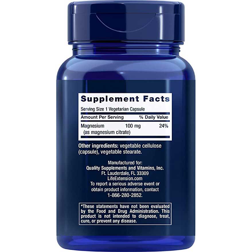 Magnesium Citrate Supplement Facts