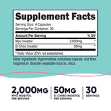 Myo & D-Chiro Inositol, 120 Capsules supplement facts