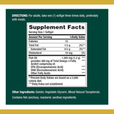 Omega-3 Fish Oil, 1200mg, 120 Softgels Facts