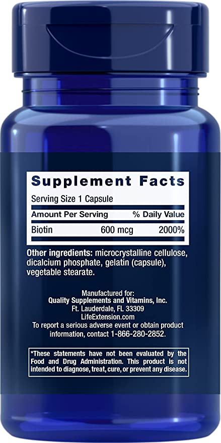 Biotin 600 mcg Facts