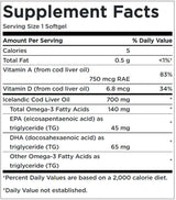 Cod Liver Oil 700 mg Supplement Facts