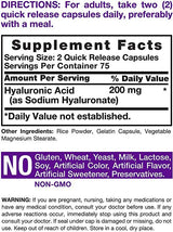 Hyaluronic Acid Supplement Facts