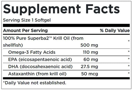 Krill Oil 500 mg Supplement