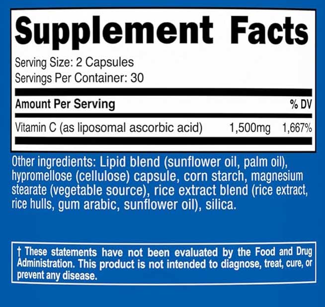 Liposomal vitamin C