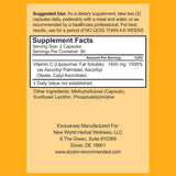 Liposomal Vitamin C 1400 mg Supplement Facts