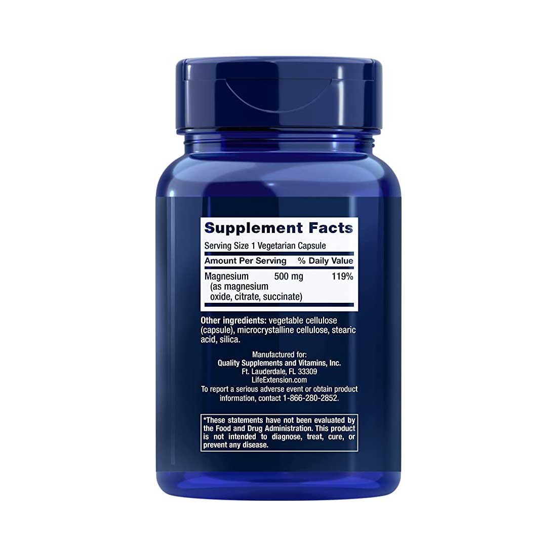 Magnesium Caps Supplement Facts