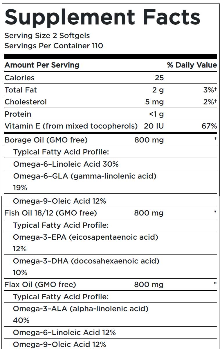 Omega 3-6-9 Oil Supplement Facts