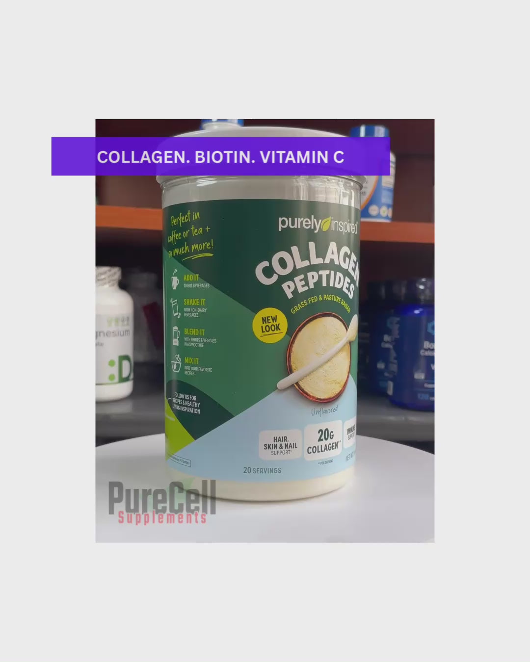 Collagen Peptides, Biotin, Vitamin c
