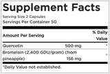 Quercetin & Bromelain – Supplement Facts