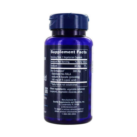 Super R-Lipoic Acid 240 mg Supplement Facts