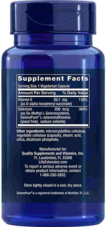 Super Selenium Complex Supplement Facts