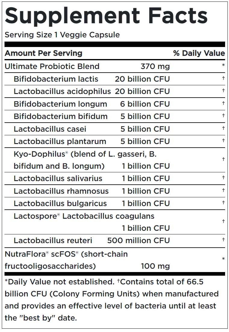 Ultimate Probiotic Formula Facts